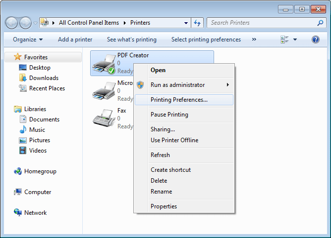 free adobe printer for windows 7